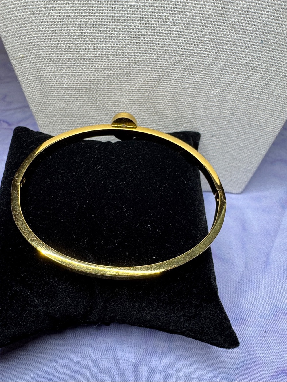 Gold Crystal Halo Bangle Bracelet - NWOT - Picture 2 of 4